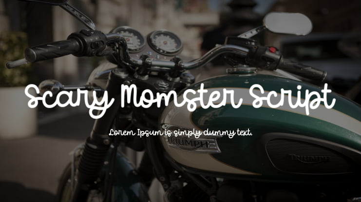 Scary Momster Script Font