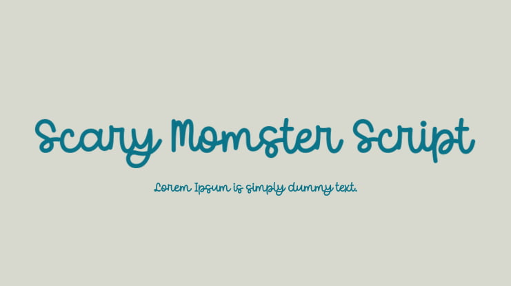 Scary Momster Script Font