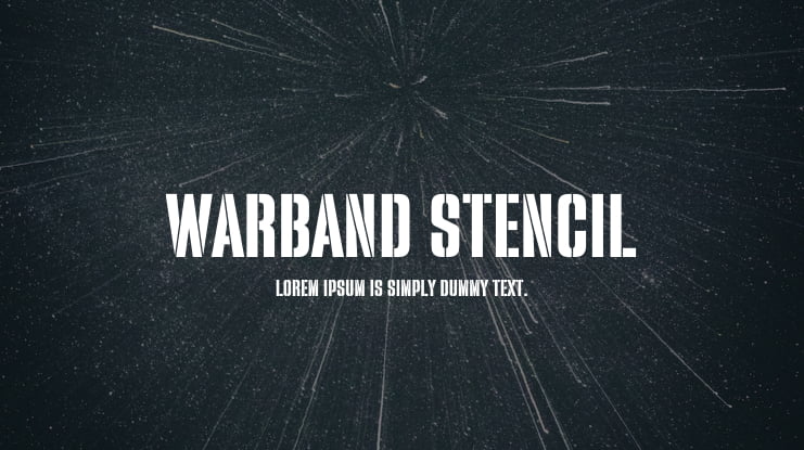 Warband Stencil Font Family