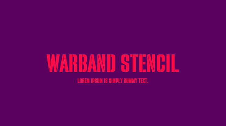 Warband Stencil Font Family