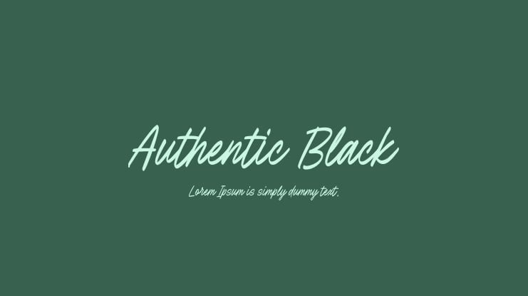 Authentic Black Font