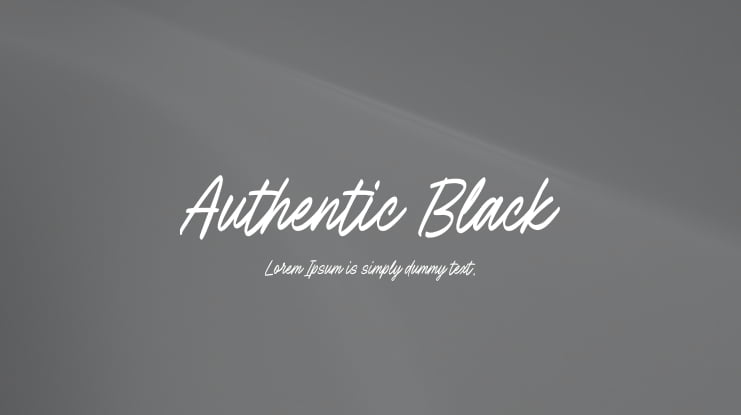 Authentic Black Font