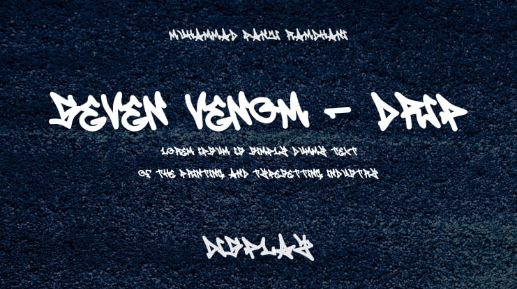 Seven Venom - Drip Font Family