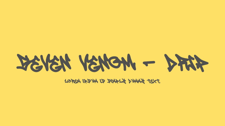 Seven Venom - Drip Font Family