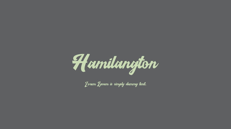 Hamilangton Font