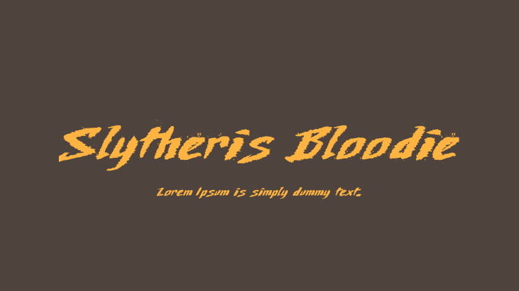 Slytheris Bloodie Font