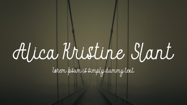 Alica Kristine  Slant Font