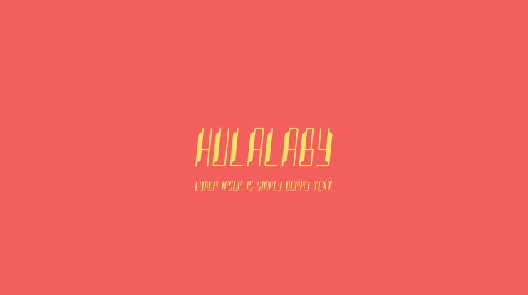 Hulalaby Font