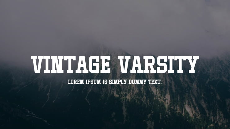 Vintage Varsity Font