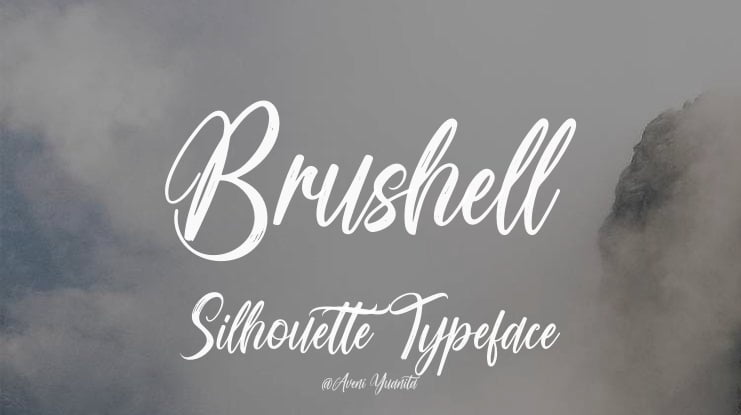 Brushell Silhouette Font