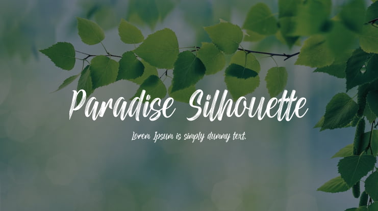 Paradise Silhouette Font