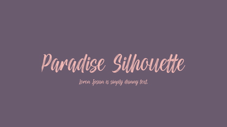 Paradise Silhouette Font