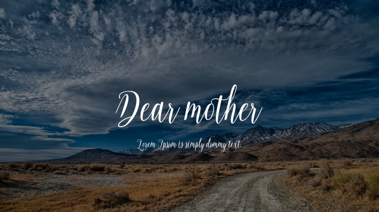 Dear mother Font