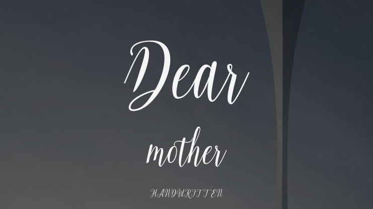 Dear mother Font