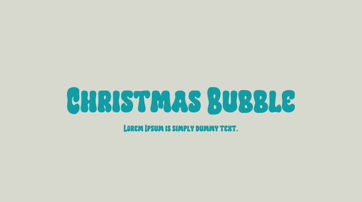 Christmas Bubble Font