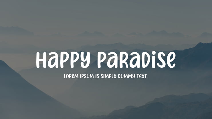 Happy Paradise Font