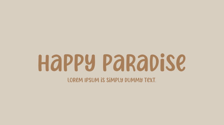 Happy Paradise Font