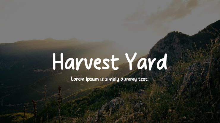 Harvest Yard Font