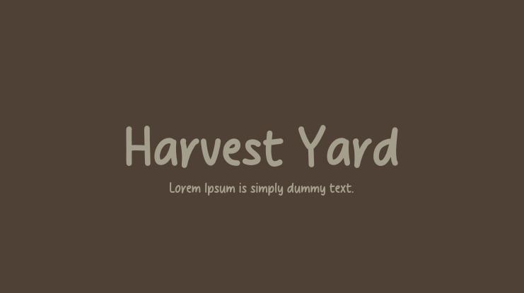 Harvest Yard Font