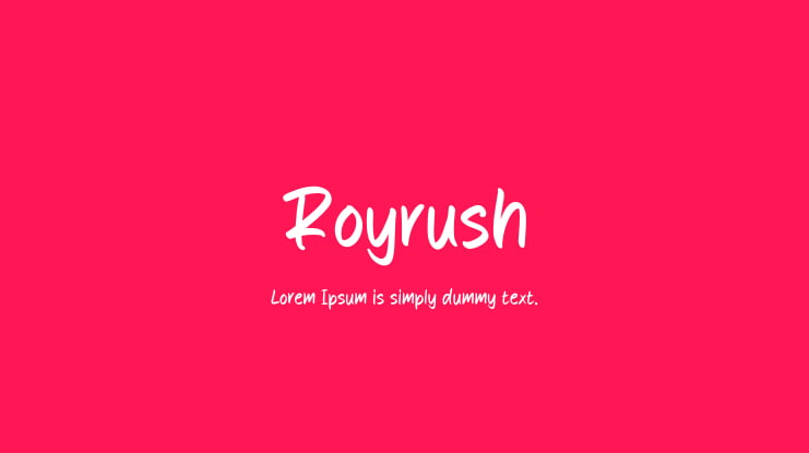 Royrush Font