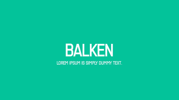 Balken Font