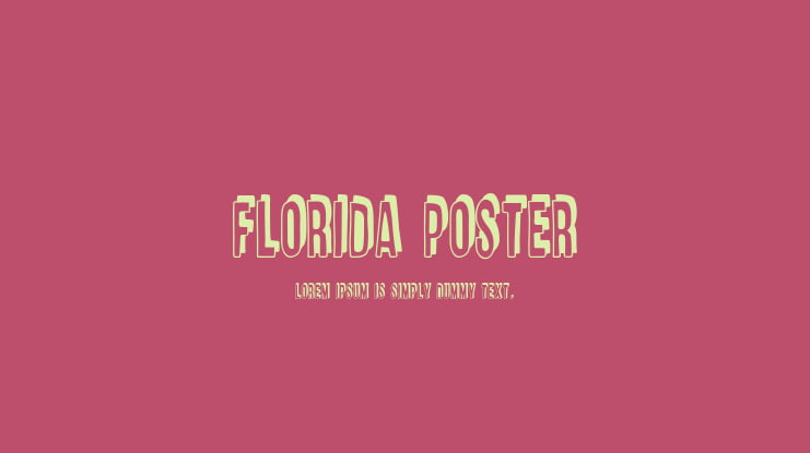 Florida Poster Font