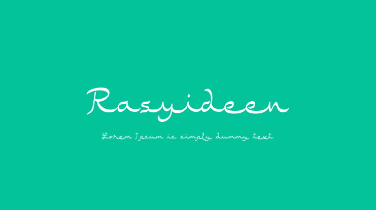 Rasyideen Font