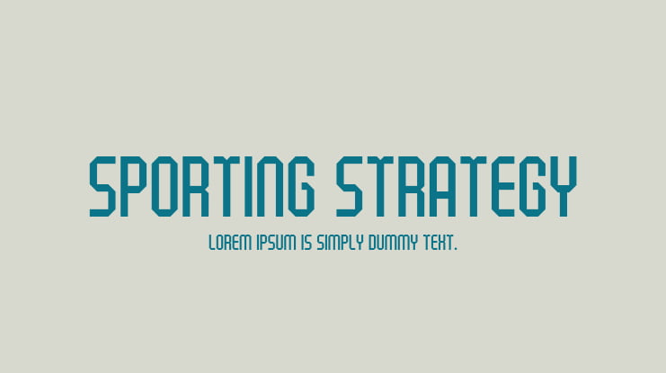 Sporting Strategy Font Family