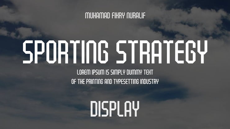 Sporting Strategy Font Family