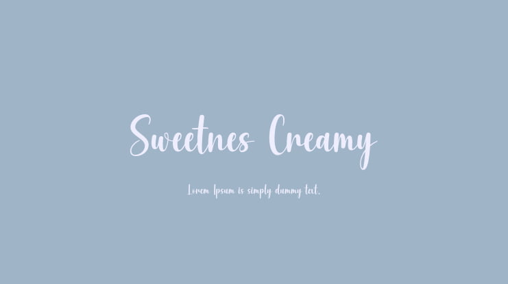 Sweetnes Creamy Font