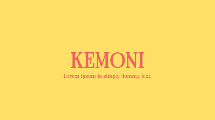 KEMONI Font