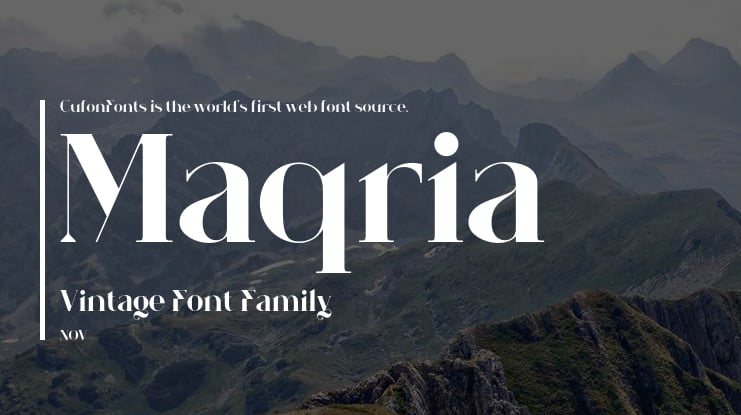 Maqria Vintage Font