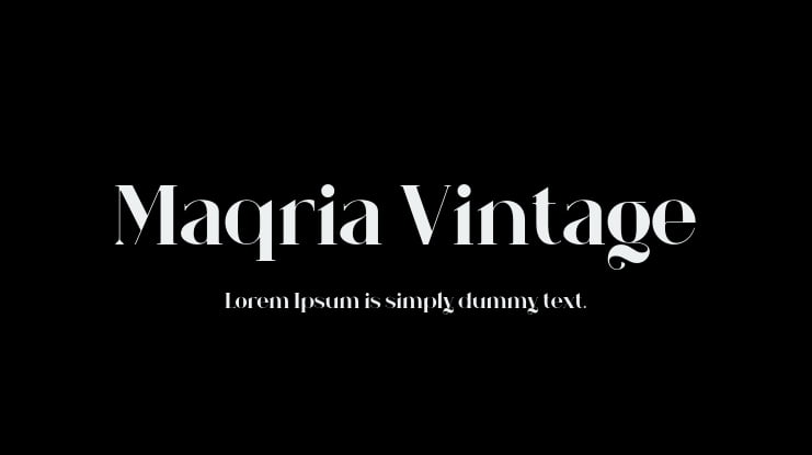 Maqria Vintage Font