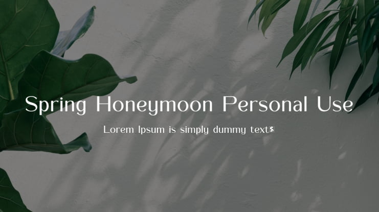 Spring Honeymoon Personal Use Font