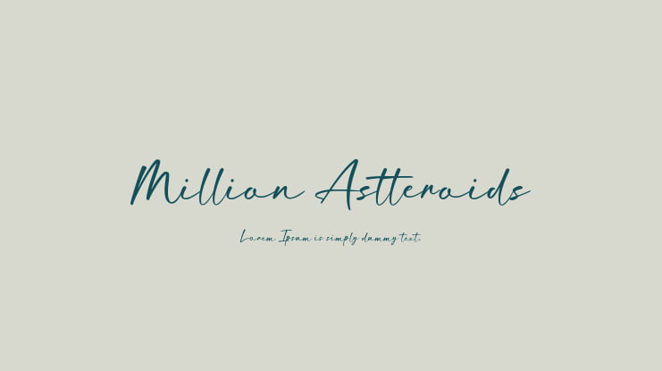 Million Astteroids Font