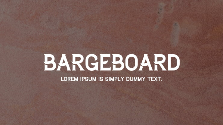 Bargeboard Font