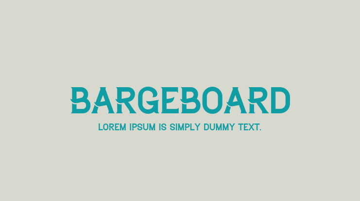 Bargeboard Font