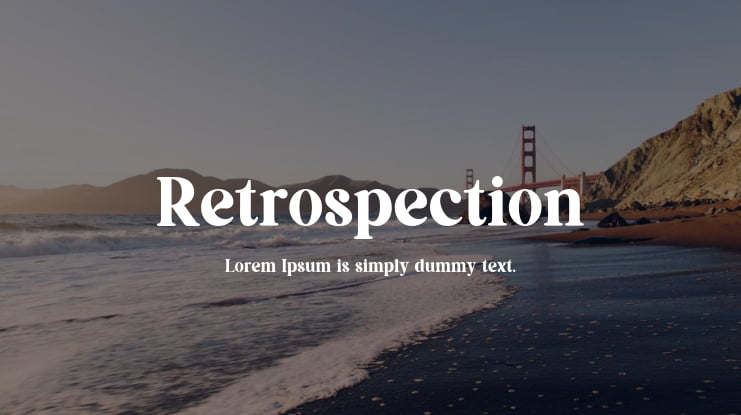 Retrospection Font