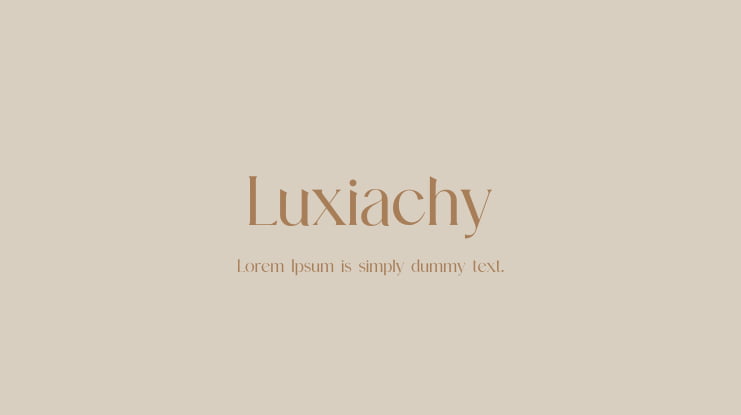 Luxiachy Font