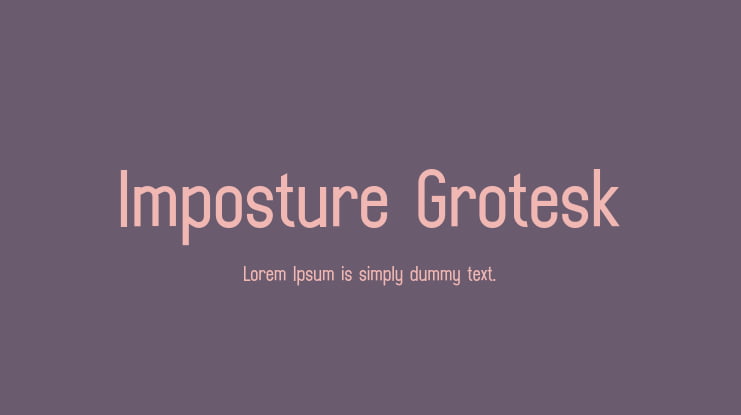 Imposture Grotesk Font Family