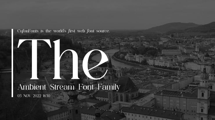 The Ambient Stream Font