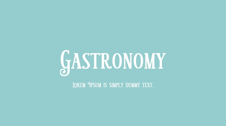 Gastronomy Font Family