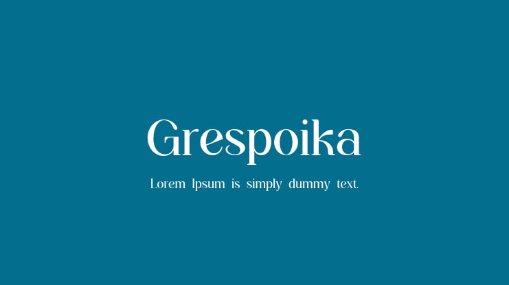 Grespoika Font