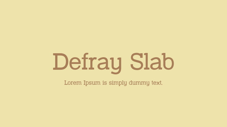 Defray Slab Font Family