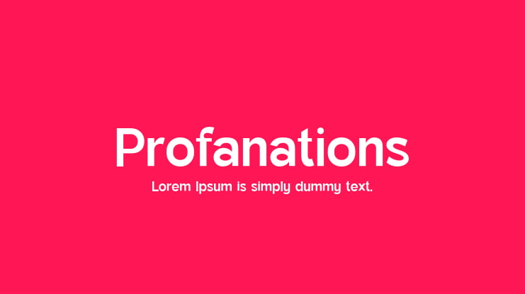 Profanations Font Family