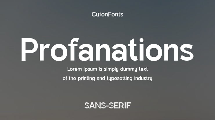 Profanations Font Family