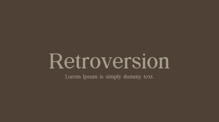 Retroversion Font Family