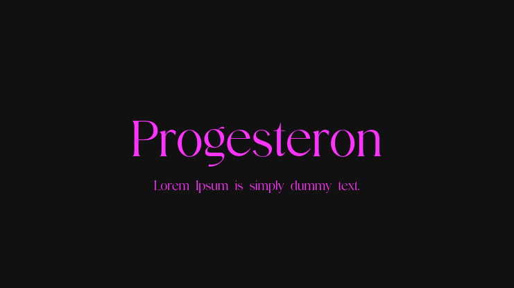 Progesteron Font