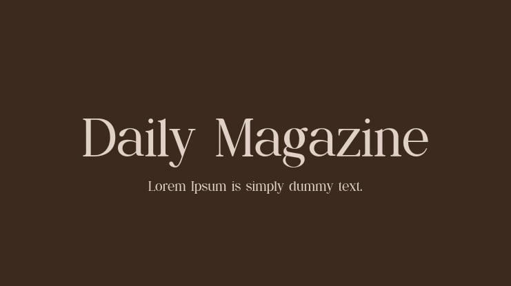 Daily Magazine Font Family