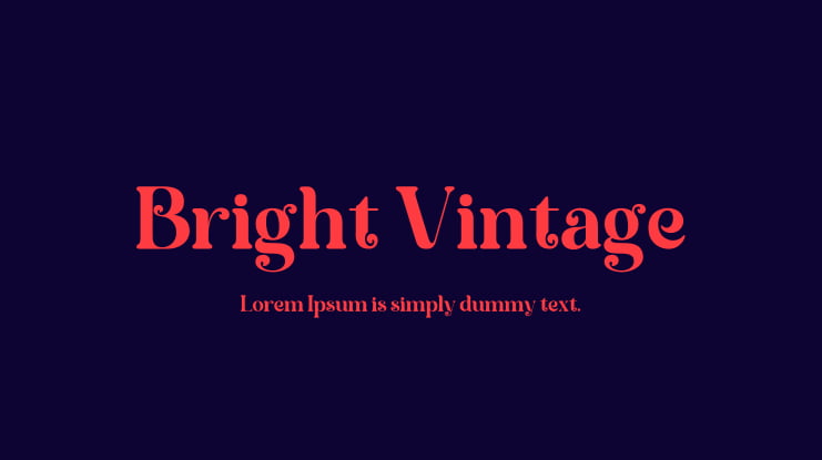 Bright Vintage Font